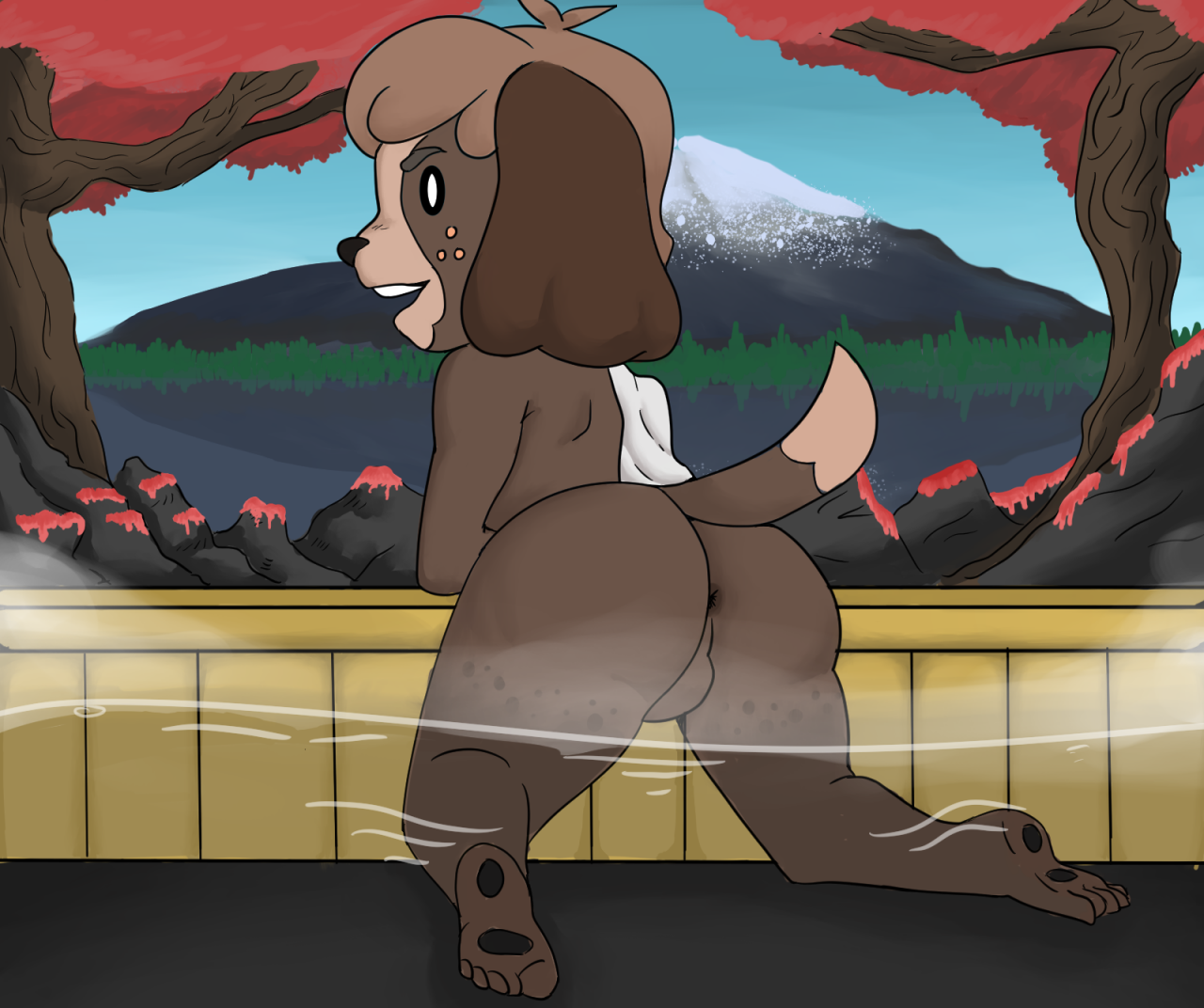 Yaoi pinup digby (animal crossing)