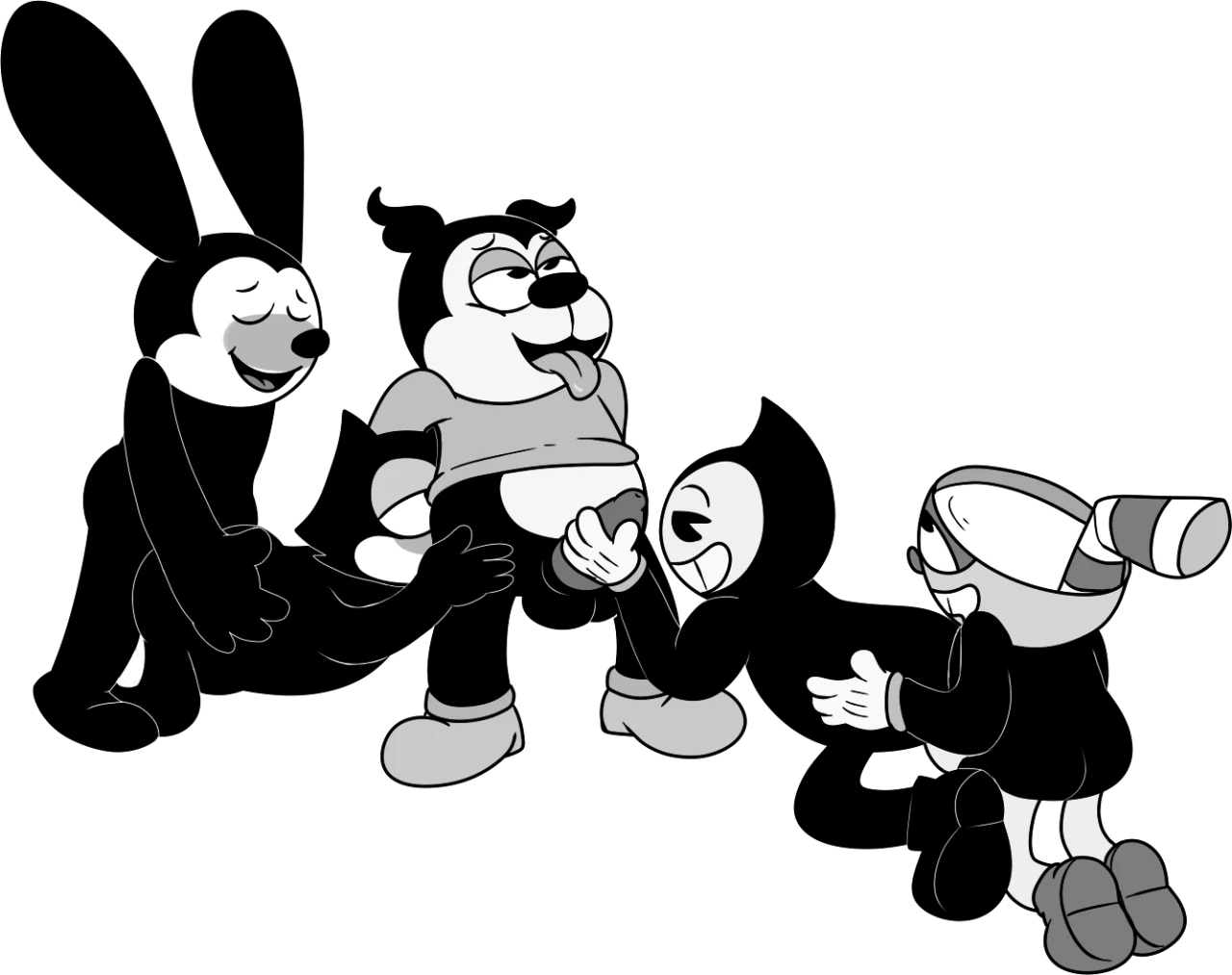 bendybimbo-betty-boopcupheadfelix-the-catoswald-the-lucky-rabbit