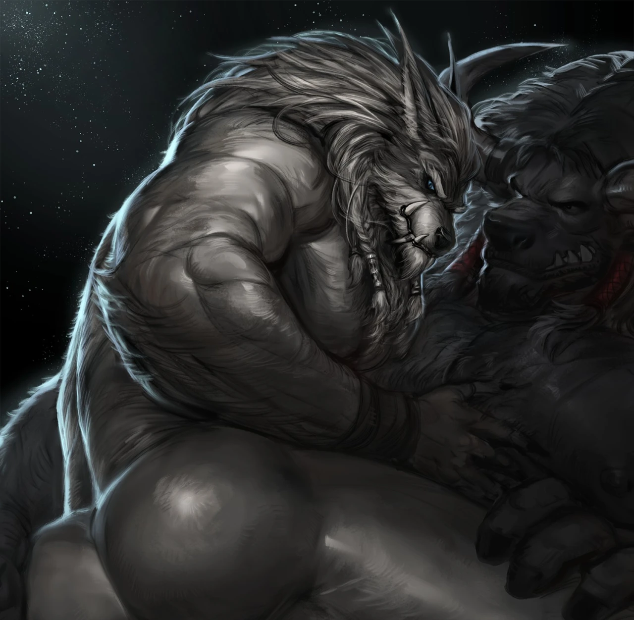 genn-greymanetaurenwerewolfworgen