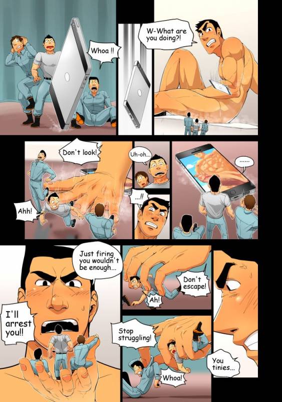 [GakuranmanChijimetaro] Giant Policeman - Free version (giant male comic)_11