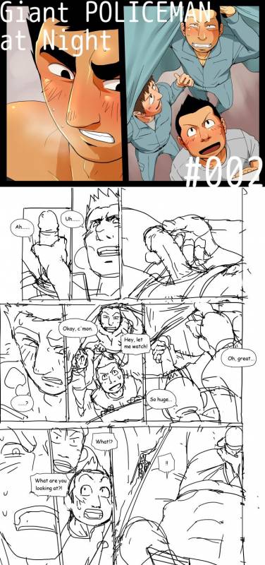[GakuranmanChijimetaro] Giant Policeman - Free version (giant male comic)_23