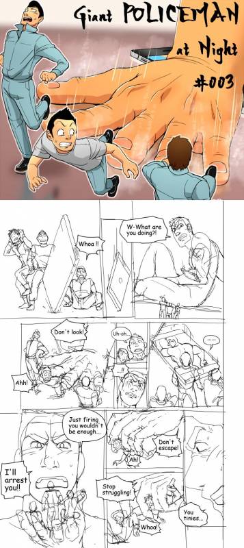 [GakuranmanChijimetaro] Giant Policeman - Free version (giant male comic)_24