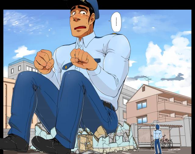 [GakuranmanChijimetaro] Giant Policeman - Free version (giant male comic)_92