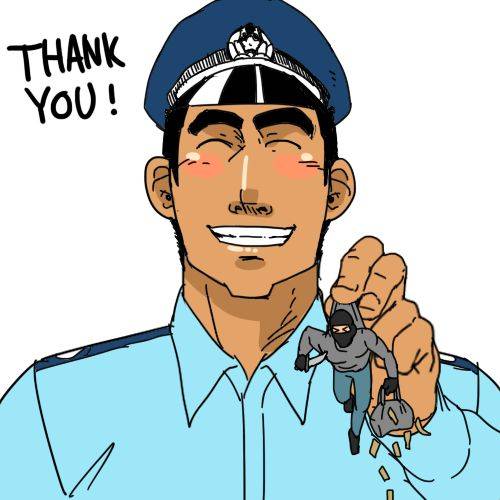 [GakuranmanChijimetaro] Giant Policeman - Free version (giant male comic)_97