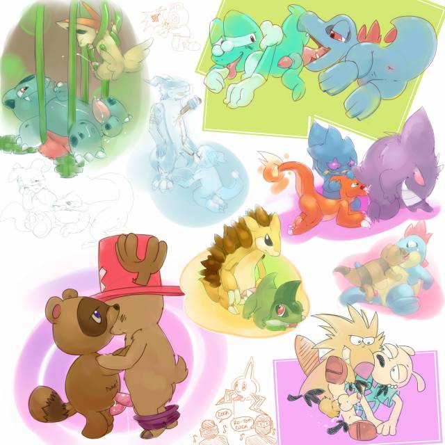 argon vileaxew+banette+charmeleon+croconaw+flamedramon+froakie+gengar+ivysaur+norbert+rotom+sandile+sandslash+tom nook (animal crossing)+tony tony chopper+totodile+veemon+