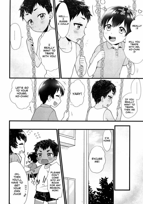 (J.GARDEN 42) [Ziploc (Yamachan)] Futari to Trade [English] {Shotachan}_02