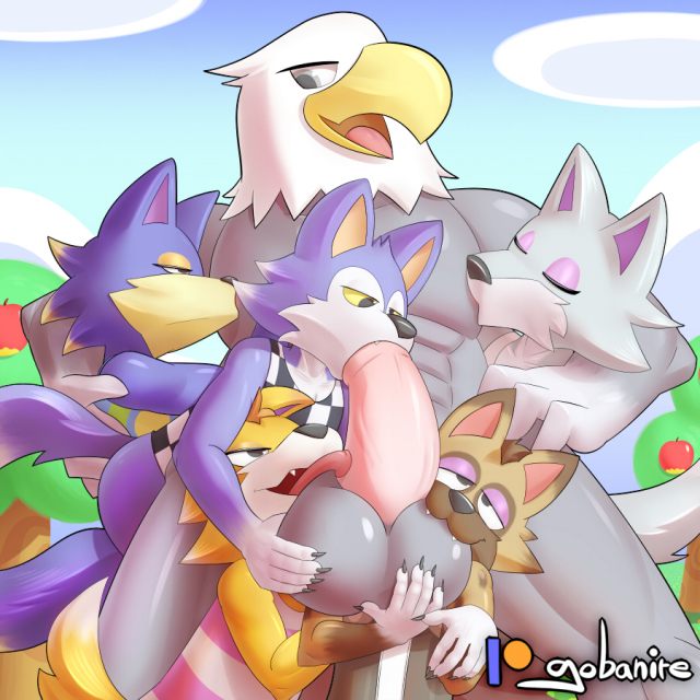 gobanireapollo (animal crossing)+chief (animal crossing)+copper (animal crossing)+fang (animal crossing)+kyle (animal crossing)+lobo (animal crossing)+wolfgang (animal cro