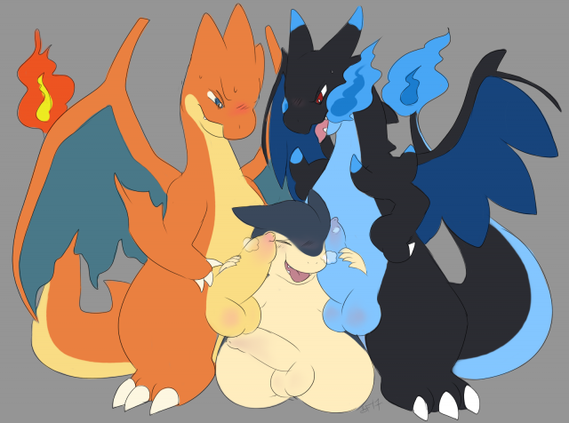 charizard+mega charizard+typhlosion