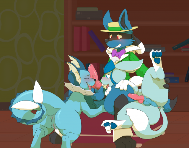 glaceon+lucario+vaporeon