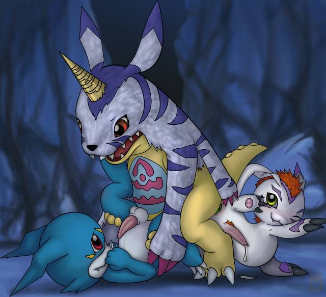 gabumon+gomamon+veemon