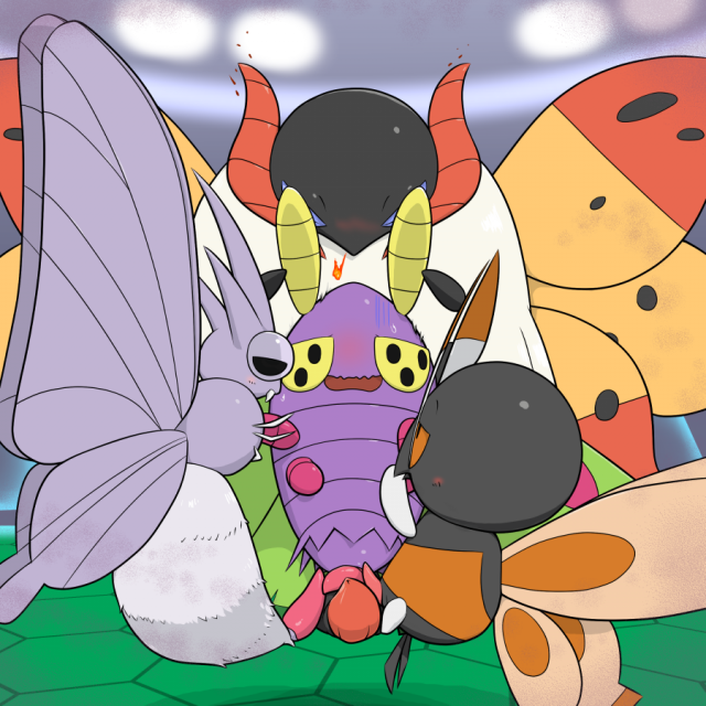 dustox+mothim+venomoth+volcarona