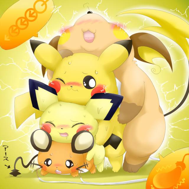 dedenne+pichu+pikachu+raichu