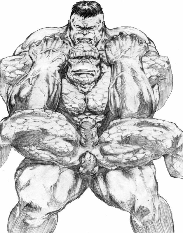 ben grimm+hulk+the thing (marvel)