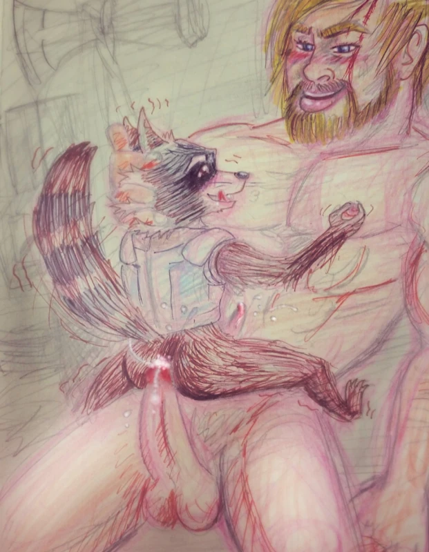 rocket raccoon+thor