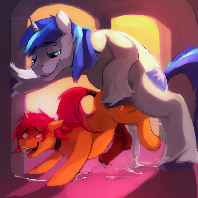red tail+shining armor (mlp)