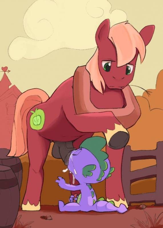 big macintosh (mlp)+spike (mlp)