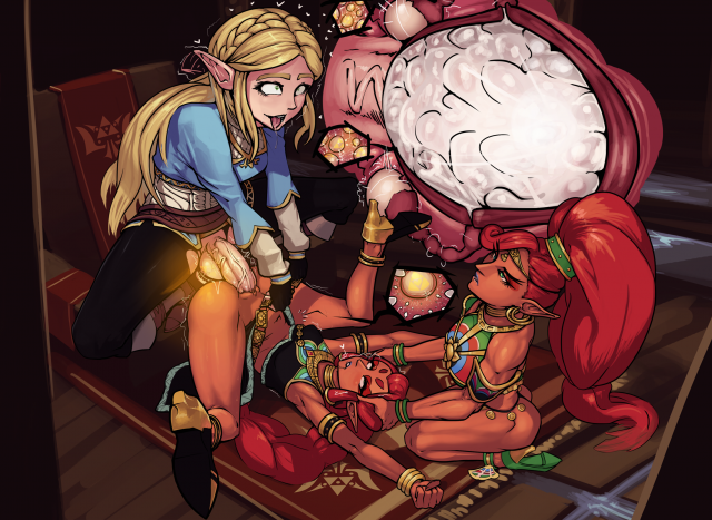 gerudo+princess zelda+riju+urbosa