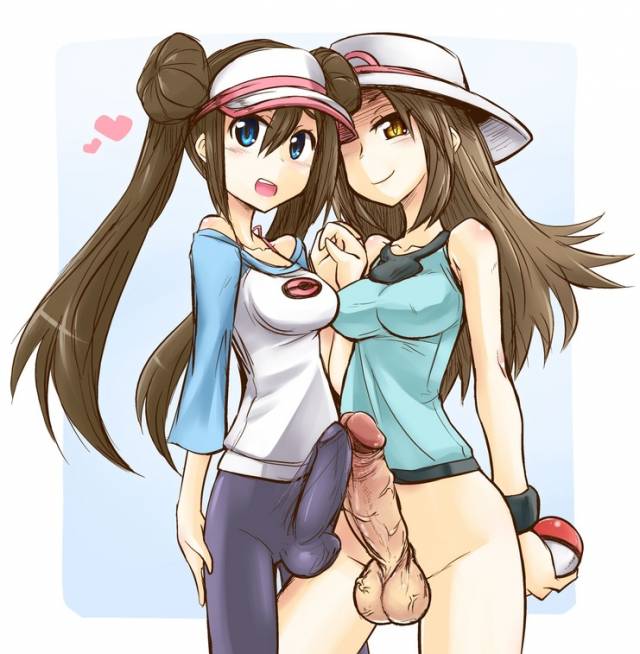 leaf (pokemon)+rosa (pokemon)