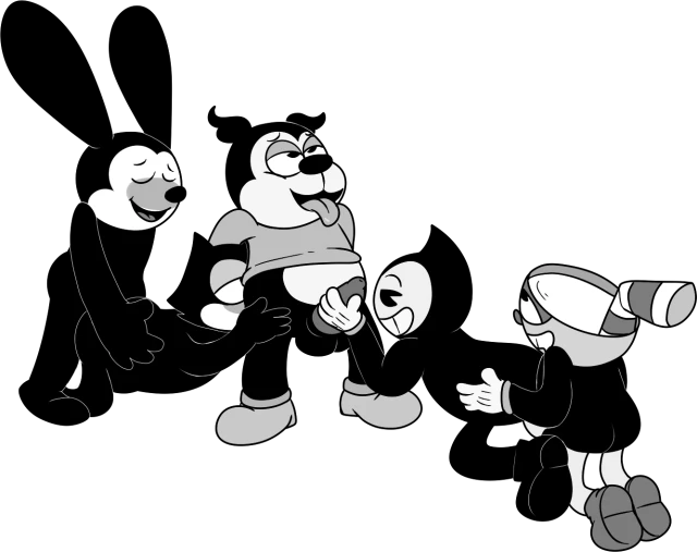 bendy+bimbo (betty boop)+cuphead+felix the cat+oswald the lucky rabbit