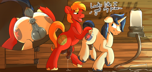 big macintosh (mlp)+shining armor (mlp)