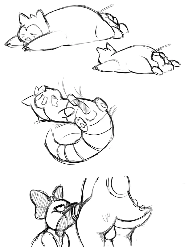 birdo+furret+snorlax+yoshi