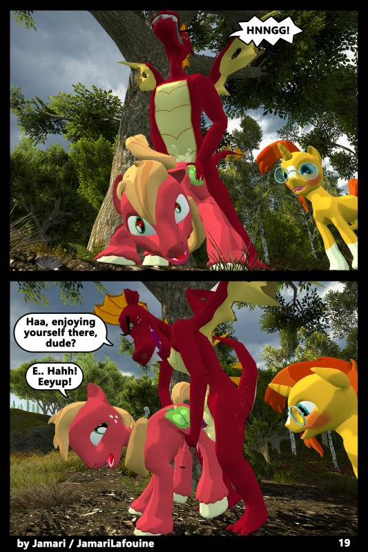 big macintosh (mlp)+garble (mlp)+sunburst (mlp)