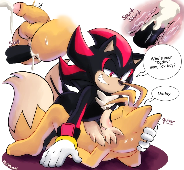 shadow the hedgehog+tails