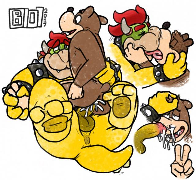 banjo (banjo-kazooie)+bowser+koopa