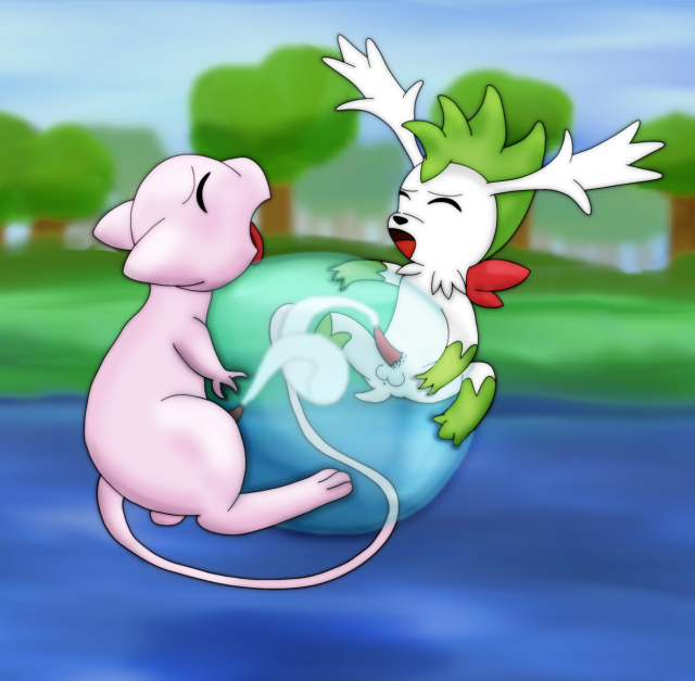 mew+shaymin+shaymin (sky form)