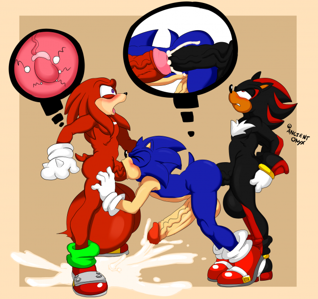knuckles the echidna+shadow the hedgehog+sonic the hedgehog