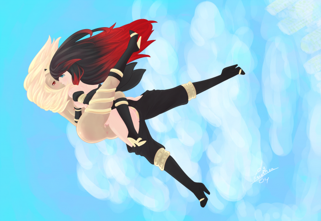 kat (gravity rush)+raven (gravity rush)