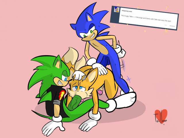 scourge the hedgehog+sonic the hedgehog+tails