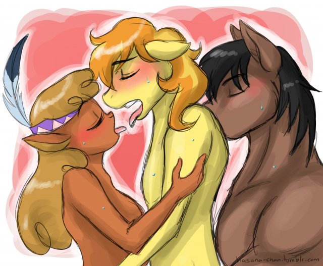 braeburn (mlp)+little strongheart (mlp)+promontory (mlp)