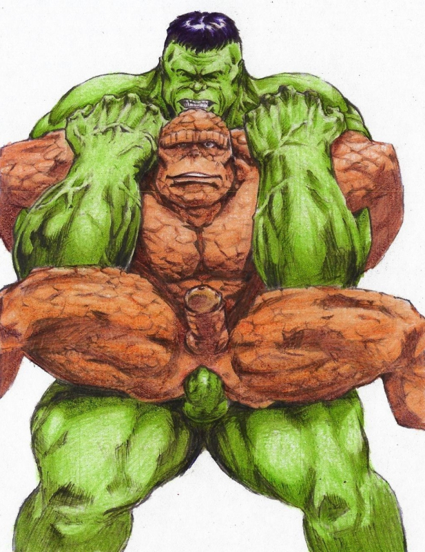 ben grimm+hulk+the thing (marvel)