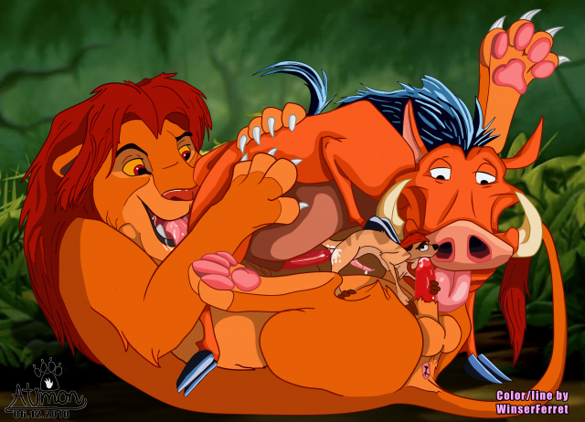 pumbaa+simba+timon