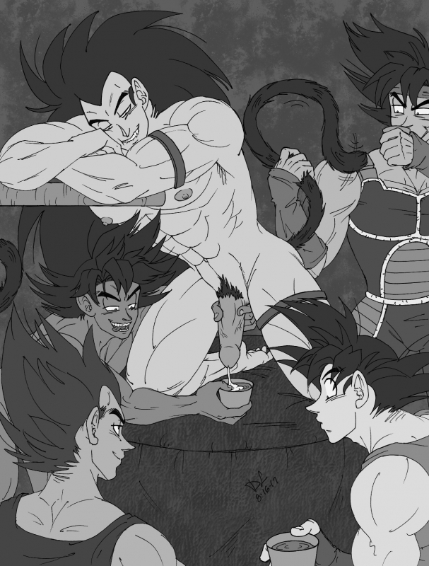 bardock+raditz+son goku+vegeta