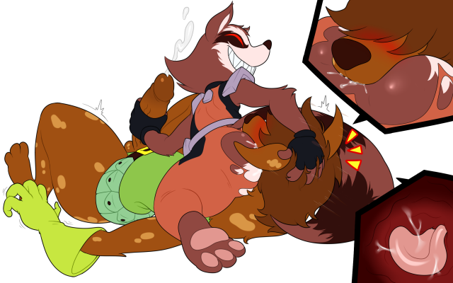 rocket raccoon+unknown character