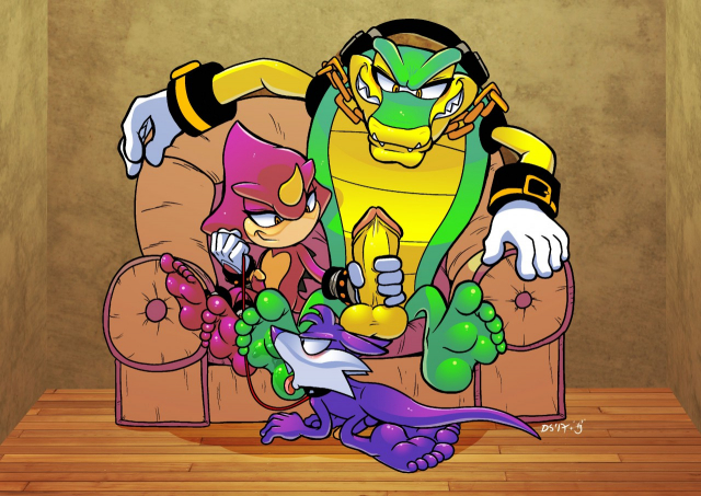 espio the chameleon+nack the weasel+vector the crocodile