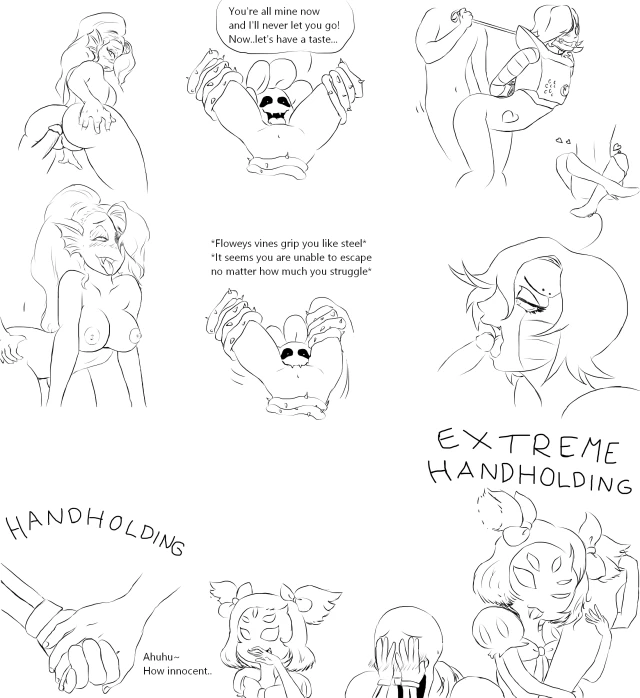 flowey the flower+mettaton+muffet+papyrus+undyne