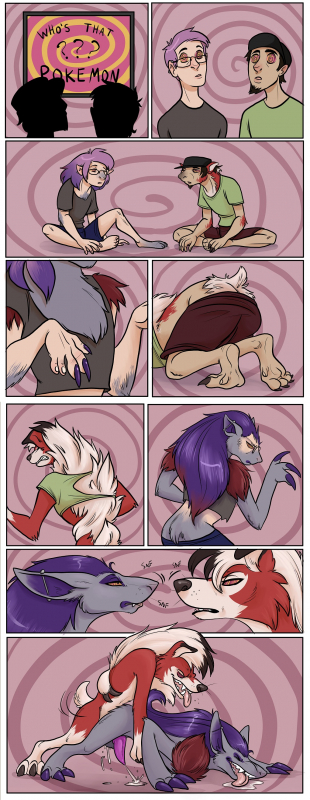 lycanroc+midnight lycanroc+original character+zoroark