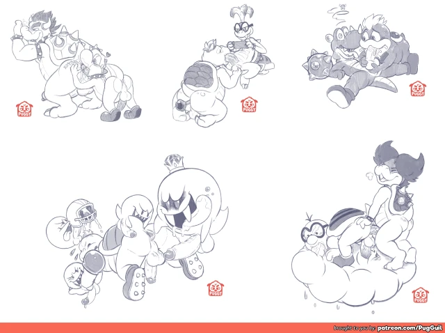 boo (mario)+bowser+iggy koopa+king boo+koopa+lakitu+ludwig von koopa+rex (mario)+yoshi