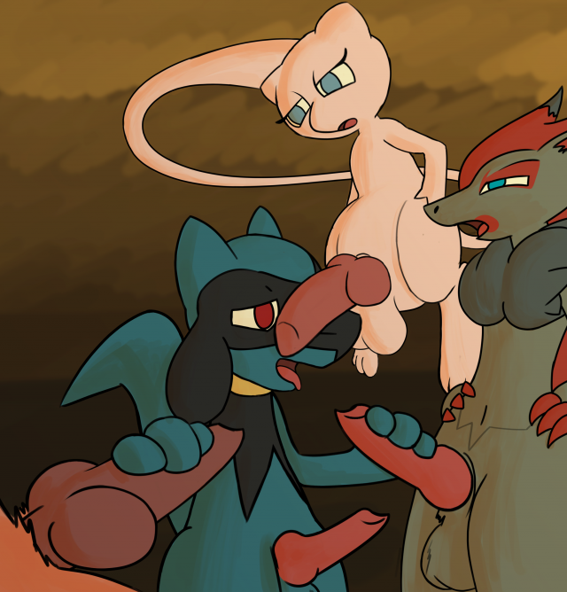 blaziken+mew+riolu+zoroark