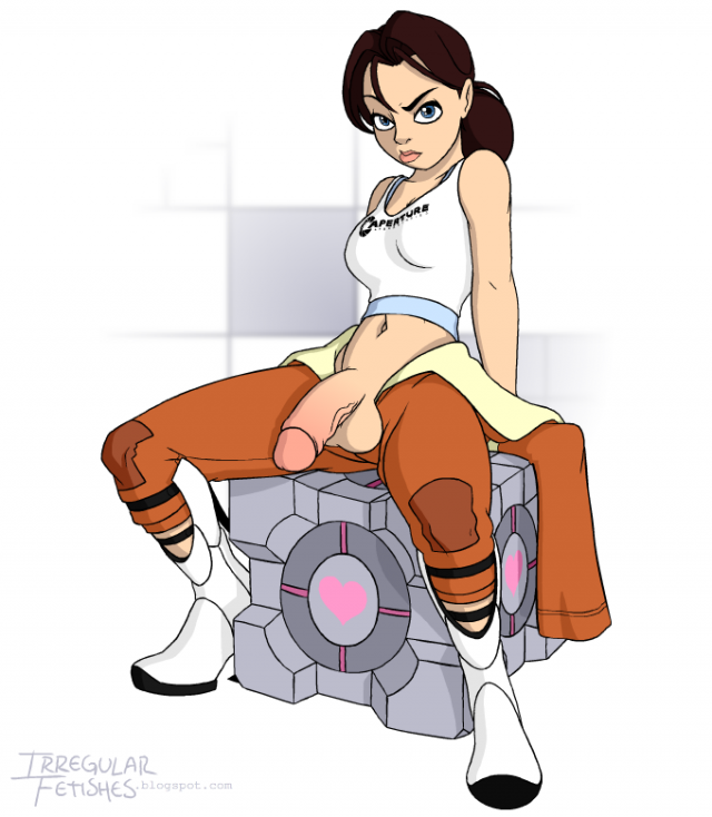 chell+companion cube