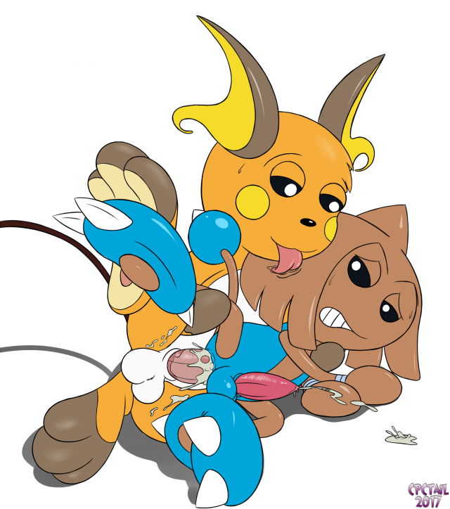 hitmontop+raichu