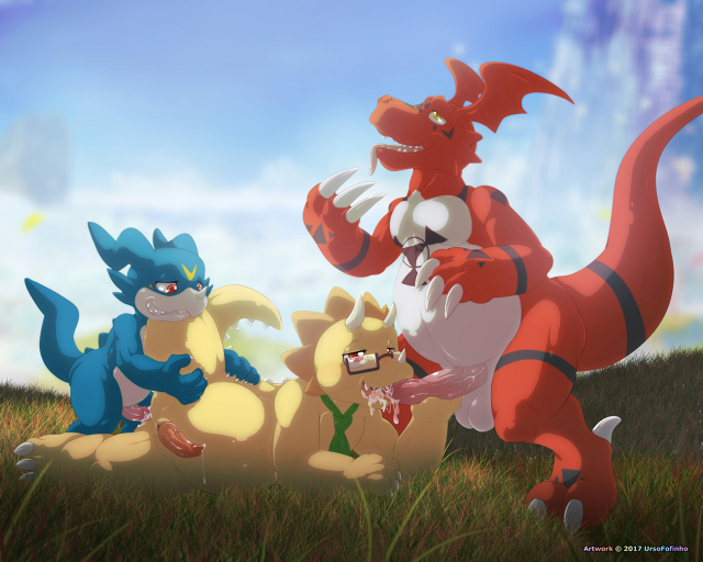 guilmon+triken+veemon