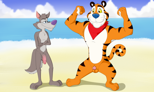 chip the wolf+tony the tiger