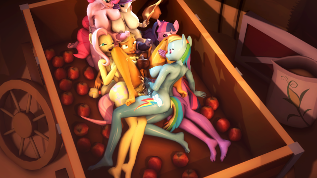 applejack (mlp)+fluttershy (mlp)+pinkie pie (mlp)+rainbow dash (mlp)+rarity (mlp)+twilight sparkle (mlp)