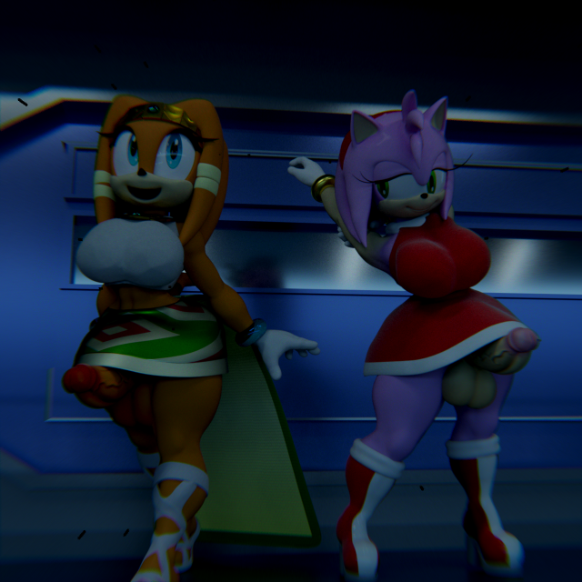 amy rose+tikal the echidna