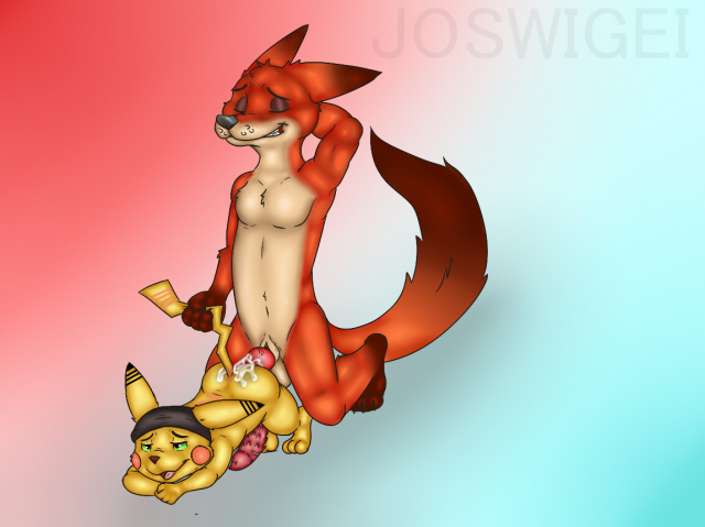 nick wilde+pikachu