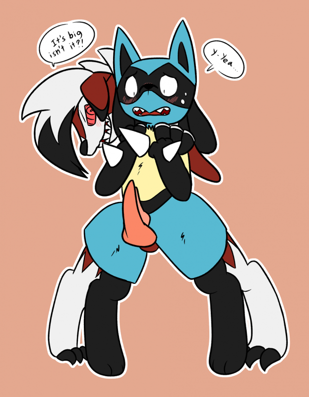 lucario+lycanroc+midnight lycanroc